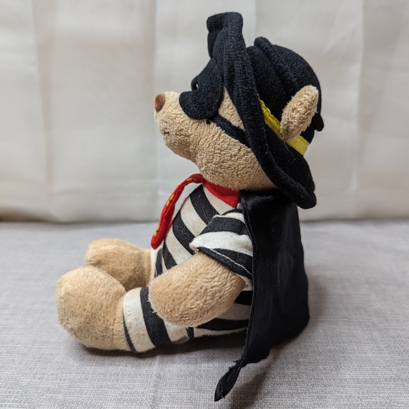 2005 Build A Bear McDonalds Hamburglar Striped Outfit Red Tie Hat Plush Toy 8" - Picture 3 of 11